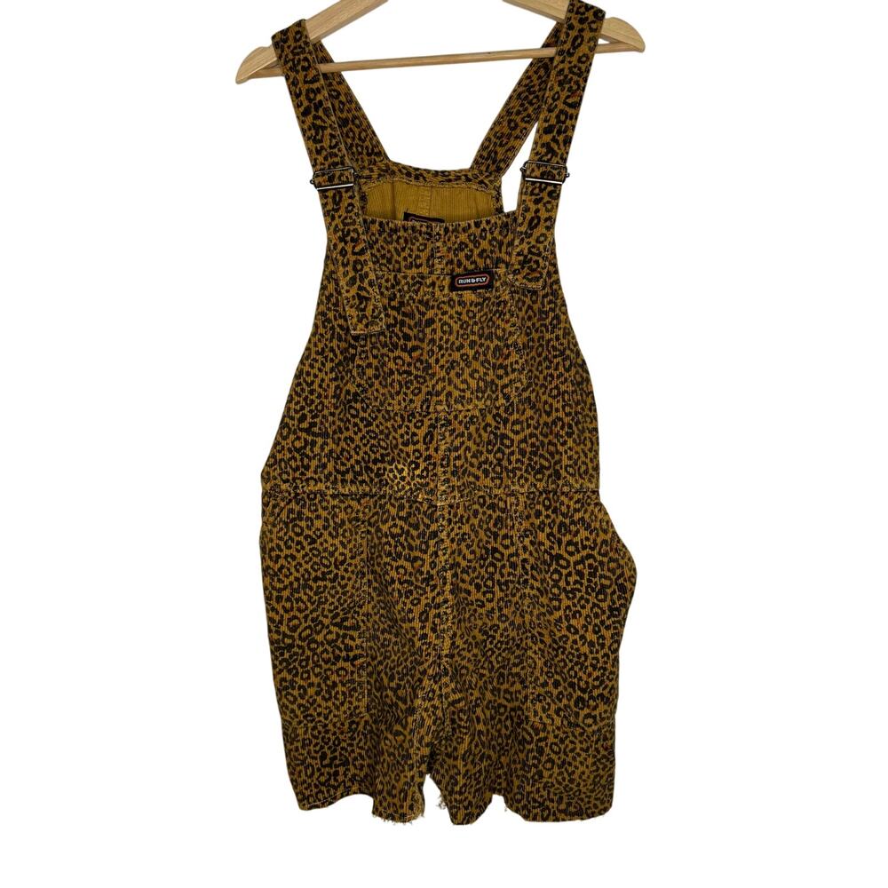 Run + Fly Animal Print Cord Overall Romper FAIR size S